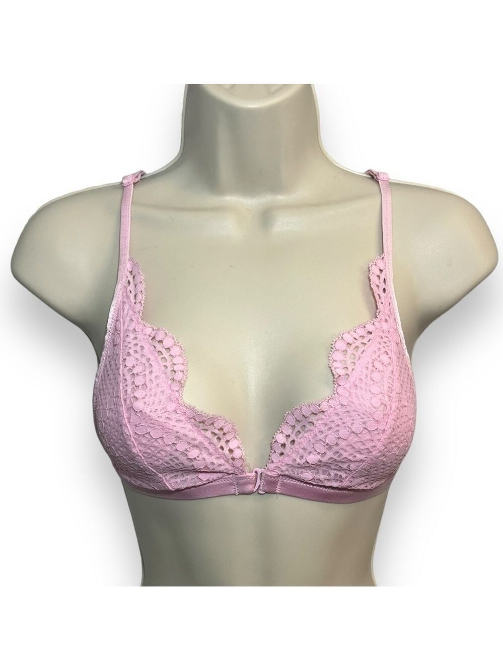 Victoria’s Secret Women’s Lace Trimmed Strappy Bralette Soft Pink Size XS